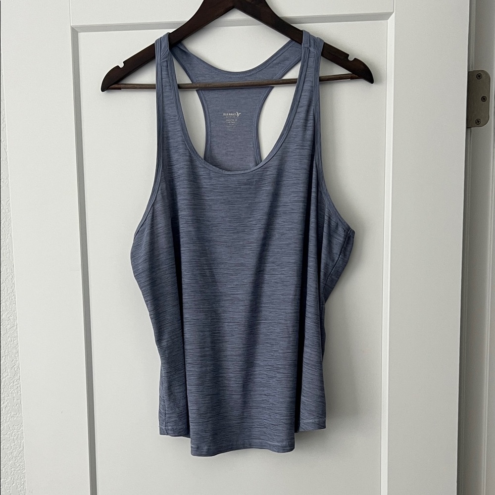 Old Navy Breathe On Light Blue Racerback Tank Top